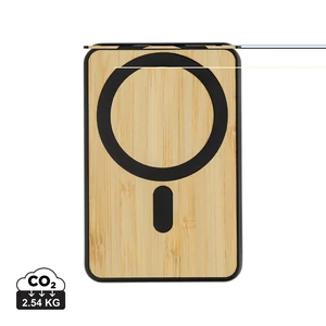 Zen RCS újrah. műanyag 5000mAh 5W mágneses bambusz powerbank