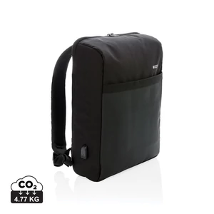 Swiss Peak 15"-es RFID lopásgátló & USB, PVC-mentes hátizs fekete  