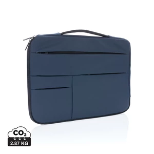 Sima PU 15.6"-es laptoptartó fogóval sötétkék  