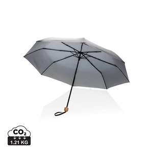 20,5"-es Impact AWARE™ RPET mini bambusz esernyő 190T kőszén  