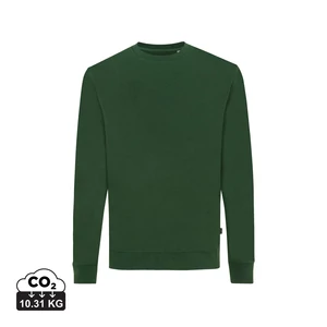Iqoniq Zion újrahaszn. pamut pulóver kerek nyakkivágással forest green XL Unisex
