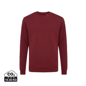 Iqoniq Zion újrahaszn. pamut pulóver kerek nyakkivágással bordó vörös XL Unisex