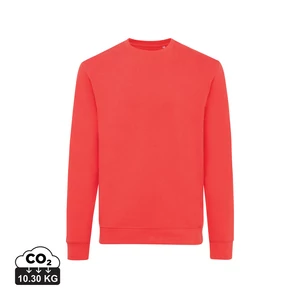 Iqoniq Zion újrahaszn. pamut pulóver kerek nyakkivágással luscious red M Unisex
