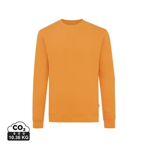 Iqoniq Zion újrahaszn. pamut pulóver kerek nyakkivágással sundial orange M Unisex