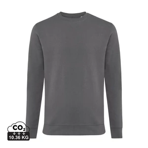 Iqoniq Zion újrahaszn. pamut pulóver kerek nyakkivágással kőszén XL Unisex