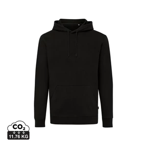 Iqoniq Jasper újrahasznosított pamut kapucnis pulóver fekete XXXL Unisex