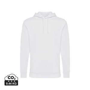 Iqoniq Jasper újrahasznosított pamut kapucnis pulóver recycled white XL Unisex