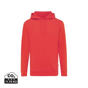 Iqoniq Jasper újrahasznosított pamut kapucnis pulóver luscious red XXL Unisex