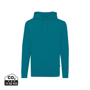 Iqoniq Jasper újrahasznosított pamut kapucnis pulóver verdigris XXS Unisex