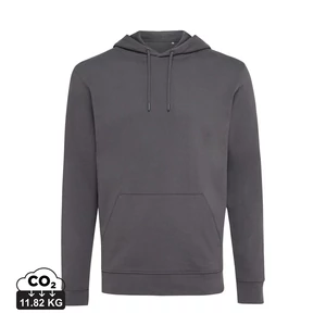 Iqoniq Jasper újrahasznosított pamut kapucnis pulóver kőszén XXXL Unisex