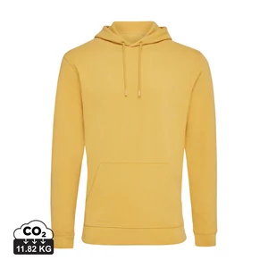 Iqoniq Jasper újrahasznosított pamut kapucnis pulóver ochre yellow XXXL Unisex