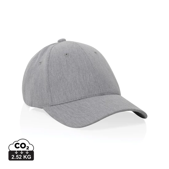 Milo AWARE™ újrah. heather 6 paneles baseball sapka, 200 gr szürke  