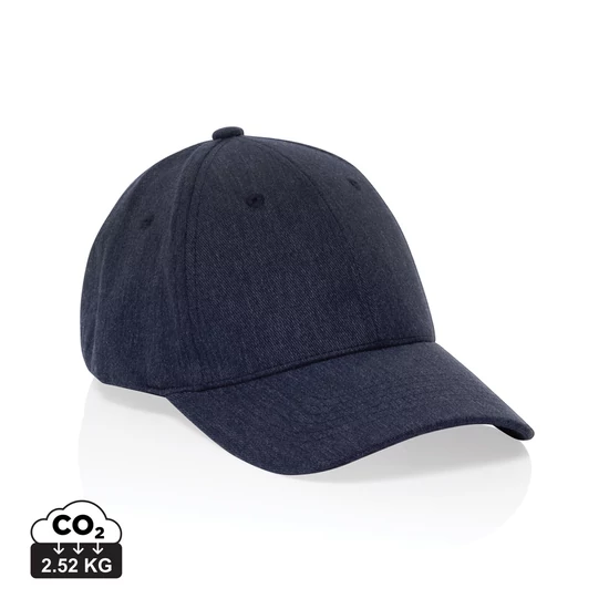 Milo AWARE™ újrah. heather 6 paneles baseball sapka, 200 gr sötétkék  