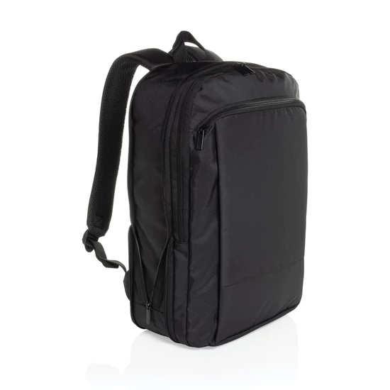 Flexpack Aware™ RPET bővíthető vékony 15,6" laptop hátizsák fekete  