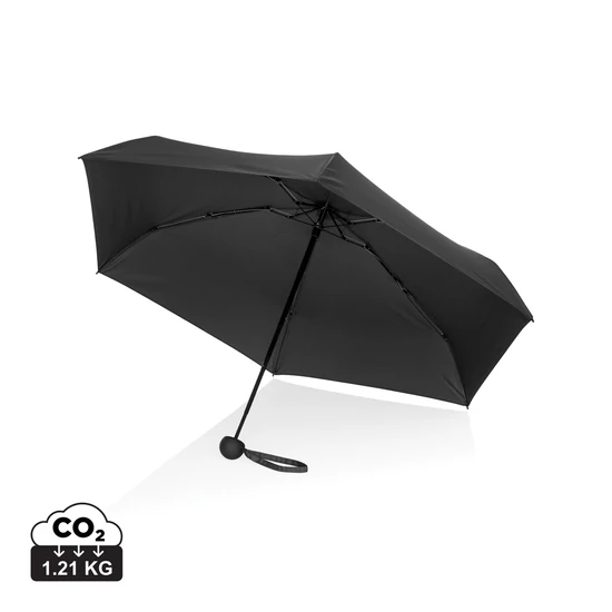 19,5"-es Aware™ RPET szuper mini kézi 190T pongee esernyő fekete  
