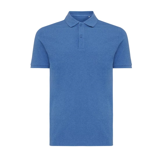 Iqoniq Yosemite újrahasznosított pamut piké póló heather blue XXS Unisex