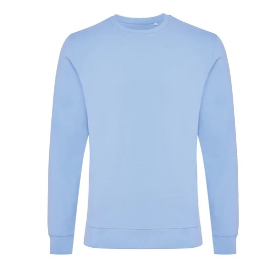 Iqoniq Zion újrahaszn. pamut pulóver kerek nyakkivágással sky blue XXS Unisex