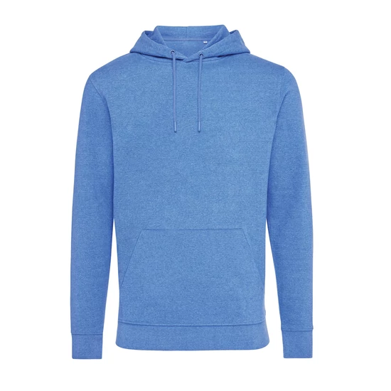 Iqoniq Torres újrahaszn. pamut kapucnis pulóver festetlen heather blue XXS Unisex