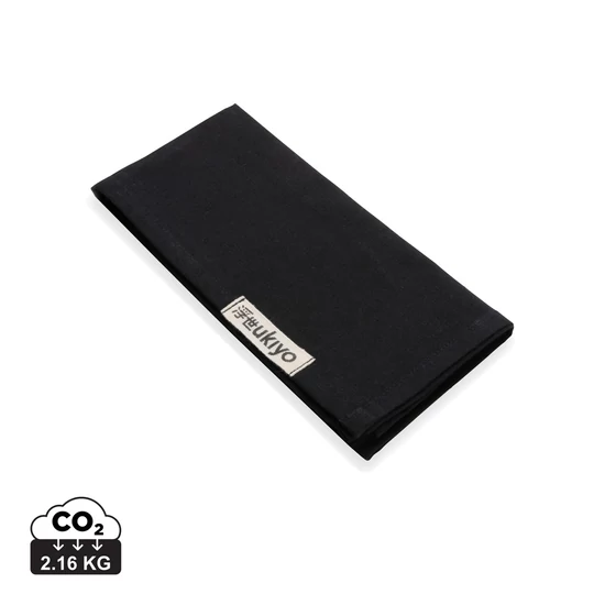 Ukiyo Aware™ 180gr újrahasznosított pamut szalvéta 4db fekete  