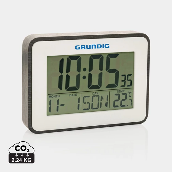 Grundig időjárás állomás, ébresztő és naptár fehér  