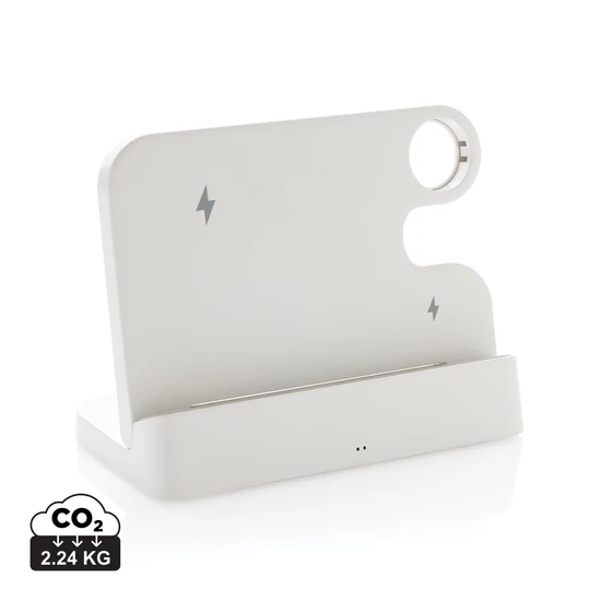 Joltz RCS újrahaszn. műanyag kettős 15 W-os töltő iWatch fog fehér  