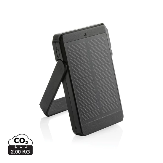 Skywave RCS újrah. műanyag napelemes powerbank 500 mAh 10W fekete  