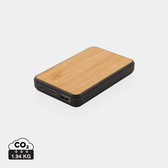 RCS újrahasznosított műanyag 5000 mAh powerbank barna  