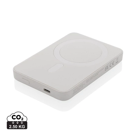 Magnetix RCS újrahaszn. műanyag 5000 mAh mágneses powerbank fehér  