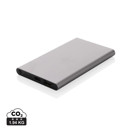 RCS újrahasznosított műanyag/alumínium 4000 mAh powerbank kőszén  