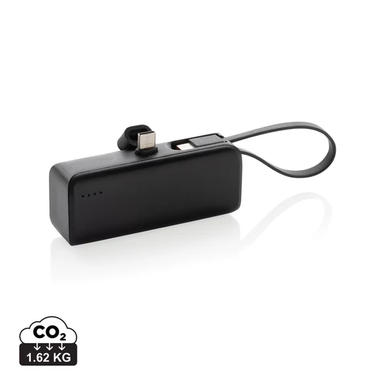 Powerlink RCS újrah. műanyag 3000mAh powerbank USB-C fekete  
