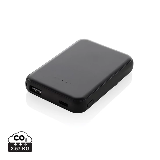 Stellar RCS újrah. műanyag 5000 mAh 5W mágneses powerbank fekete  