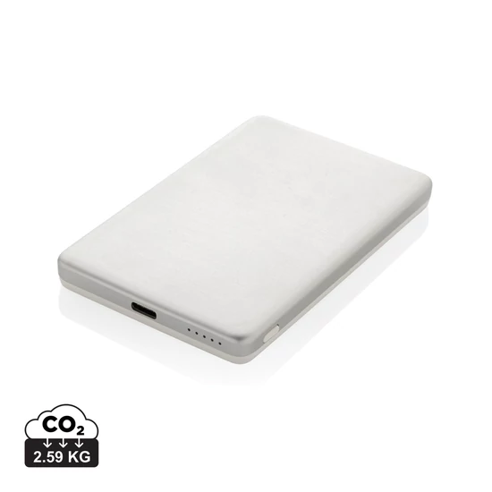 Orion RCS újrah. alumínium 5000 mAh 5W mágneses powerbank ezüst színű  