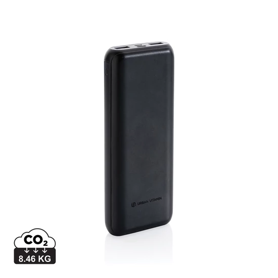 Urban Vitamin Pasadena 20 000 mAh 18W-os PD powerbank fekete  