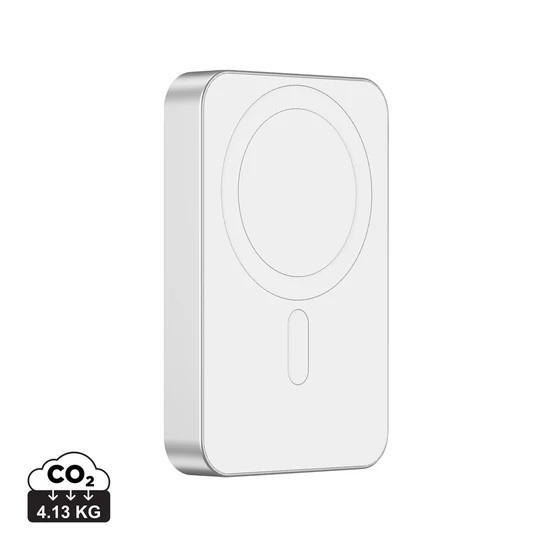 Compton RCS újrahasznosított műanyag/alumínium powerbank ezüst színű  