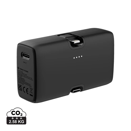 Urban Vitamin Los Angeles RCS újrah.műanyag 20W PD powerbank fekete  