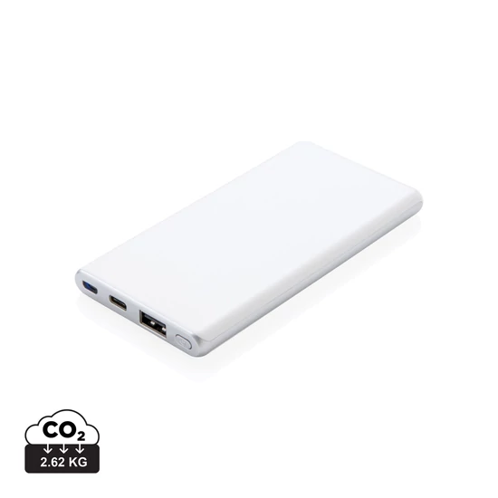 Ultragyors 5000 mAh powerbank fehér  