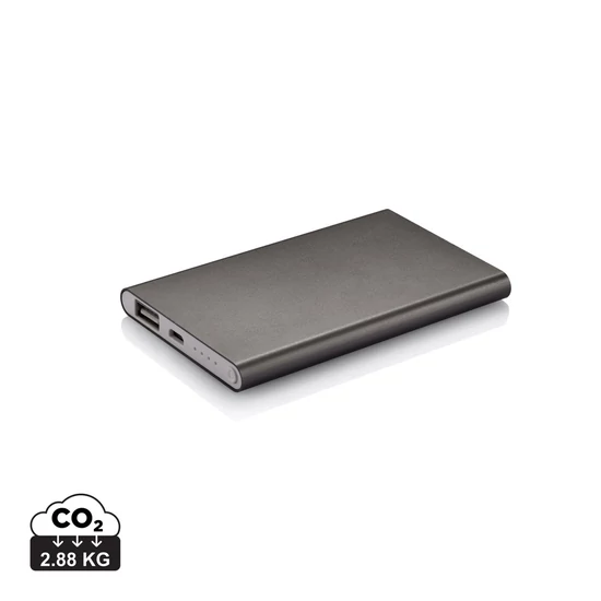 4000 mAh powerbank kőszén, fehér  