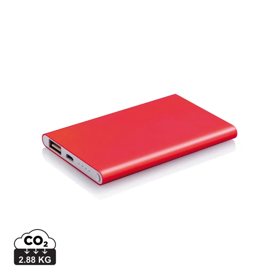 4000 mAh powerbank piros, fehér  