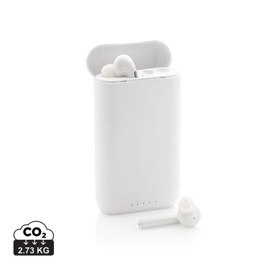 Liberty TWS fülhallgató 5000 mAh powerbankkel fehér  