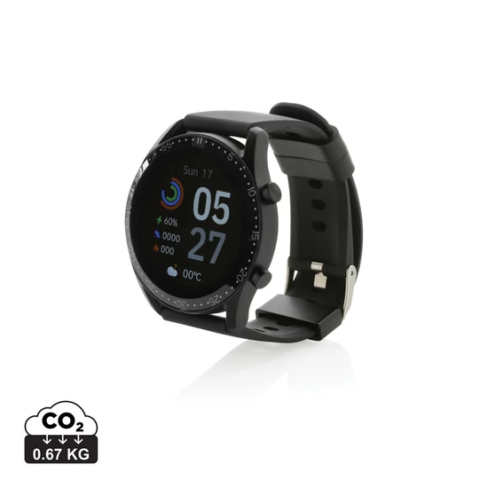 RCS újrahasznosított TPU Fit Watch, kerek fekete  