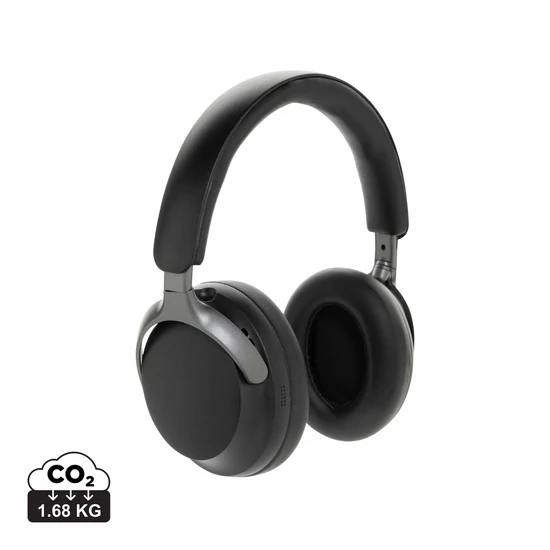 Soundpro RCS újrahaszn. műanyag ANC fejhallgató fekete  