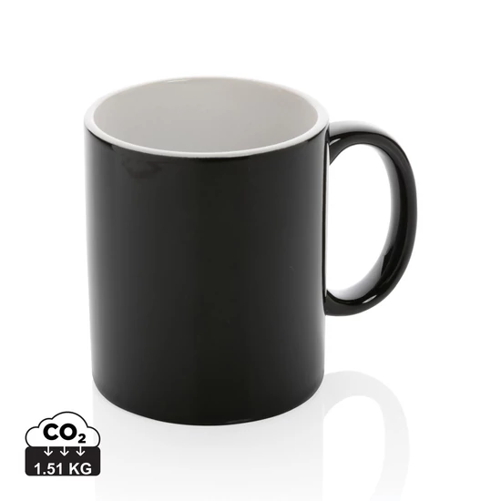 Basic kerámia bögre 350 ml fekete  