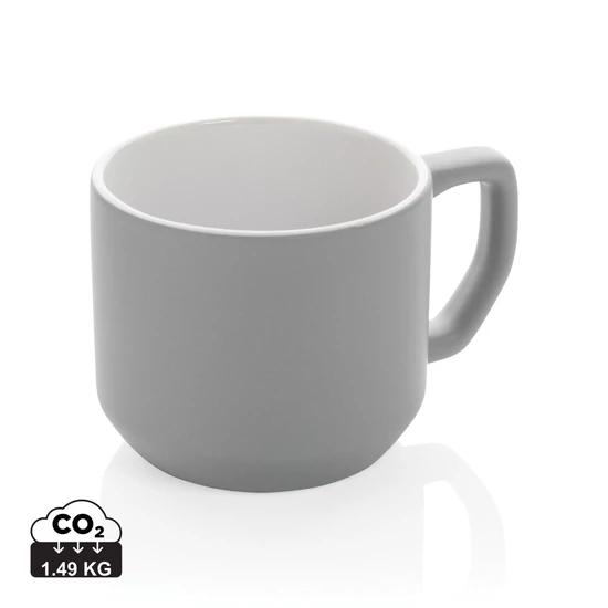 Modern kerámia bögre 350 ml szürke  