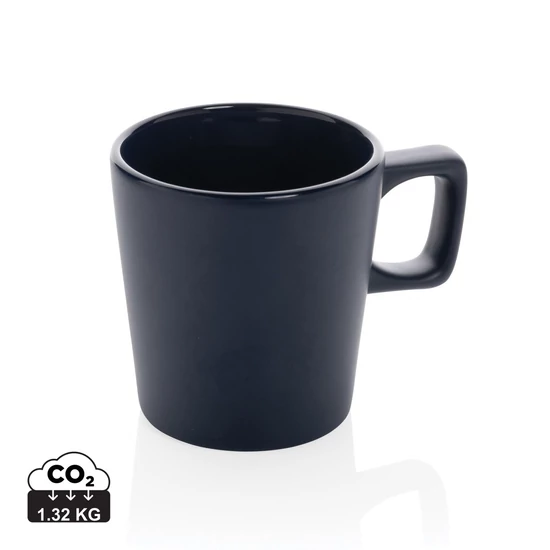 Modern kerámia kávésbögre 300 ml sötétkék  