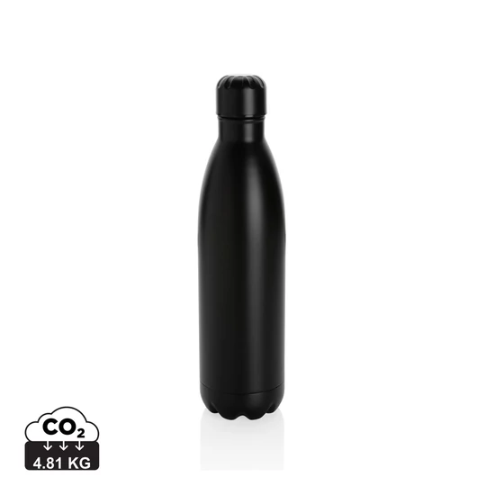 Szolid színű vákuum palack rozsdamentes acélból 750ml fekete  