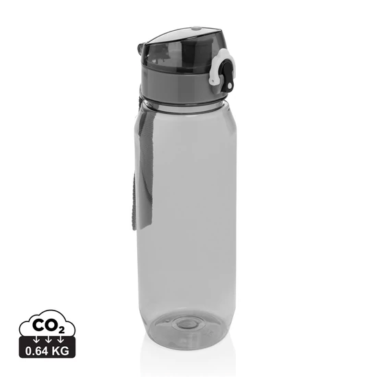 Yide RCS újrah.PET szivárgásmentes zárható vizespalack 800ml fekete  