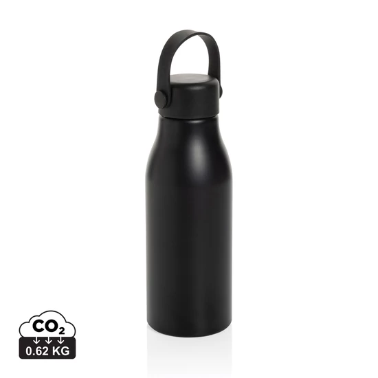 Pluto RCS újrahasznosított alumínium palack, 680 ml fekete  