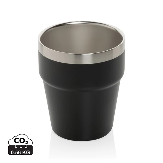 Clark RCS duplafalú kávéscsésze, 300 ml fekete  