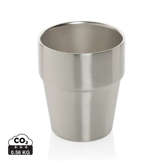 Clark RCS duplafalú kávéscsésze, 300 ml ezüst színű  