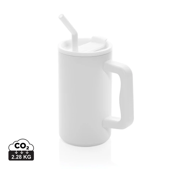 Cube RCS újrahasznosított acél irodai bögre, 800 ml fehér  